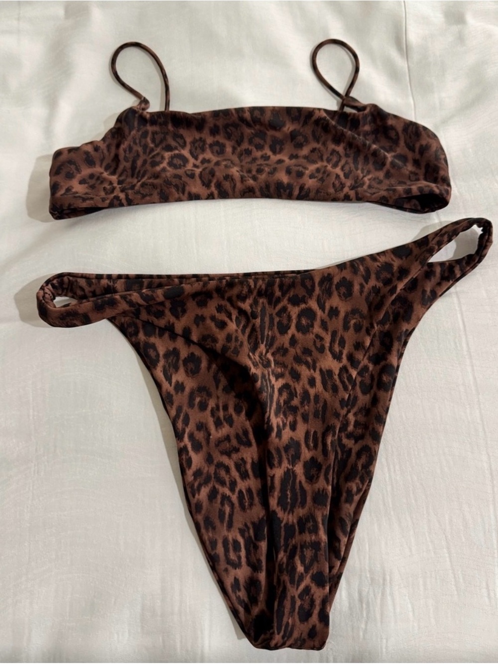Ark Leopard Print Brown Bikini - Women's Two-Piece Swim Set